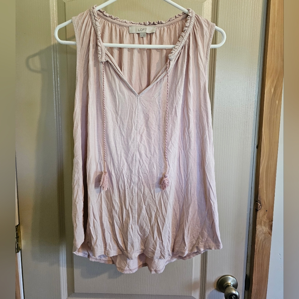 Ann Taylor LOFT pink Tank Top Small Hole As Shown. FREE W ANY PURCHASE OVER $6